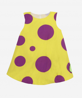 Summer Daze Dress Purple Yellow Polka