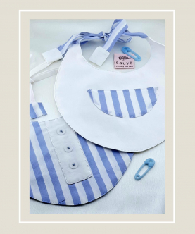 Gentleman Baby Bib Set of 2 bibs+2 Handkerchifs