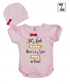 New Doll Onesie And Cap Set